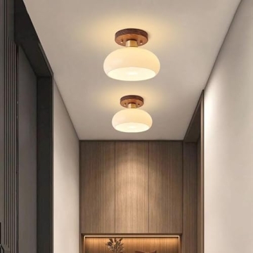 ZGAYIME Modern Glass Ceiling Light for Home Decor