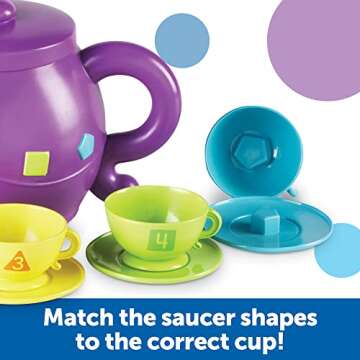 Learning Resources Shapes Tea Set for Toddlers & Preschoolers
