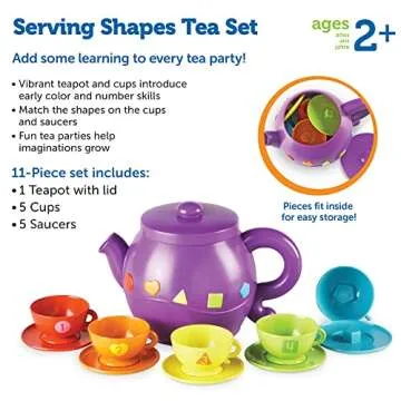 Learning Resources Shapes Tea Set for Toddlers & Preschoolers