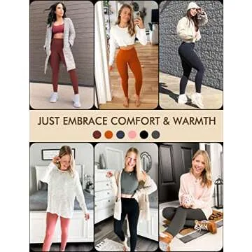 CRZ YOGA Air Feeling High Waisted Leggings for Women 28'' - Warm Thick Workout Buttery Soft Yoga Pants Lounge Black Medium