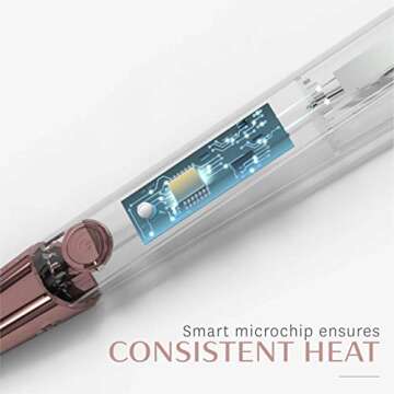 T3 - SinglePass Luxe 1 Inch Professional Straightening & Styling Iron | Digital Tourmaline + Ceramic Flat Iron with Adjustable Heat Settings for Straight Smooth Hair, Waves and Curls