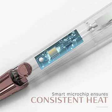 T3 - SinglePass Luxe 1 Inch Professional Straightening & Styling Iron | Digital Tourmaline + Ceramic Flat Iron with Adjustable Heat Settings for Straight Smooth Hair, Waves and Curls