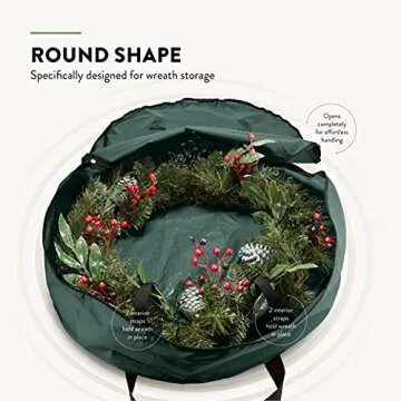 ZOBER Christmas Wreath Storage Container - 24 Inch, 2 Pk
