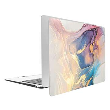 AOGGY Compatible with MacBook Air 13 inch Case 2022 2021 2020 MacBook Air M1 Case A2337 A2179 A1932 with Retina Display Touch ID,Color Plastic Hard Shell Cases and Keyboard Cover，Colored Marble 6