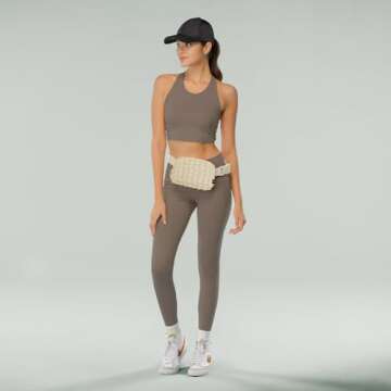 C.C Quilted Puffer Fanny Pack For Women Unisex - Daily Waist Crossbody Belt bag With Adjustable Strap (Beige)