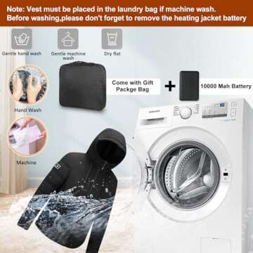 Heated Jacket with Rechargeable Battery Pack 10000mAh