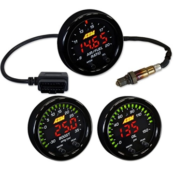 AEM X-Series 52mm UEGO A/F Ratio Gauge Set: Boost & Pressure Monitoring