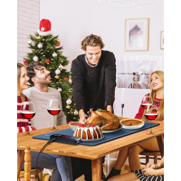 Electric Food Warming Mat with 5 Temp Settings