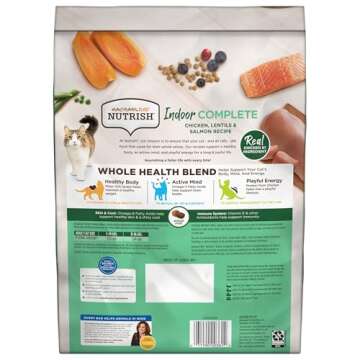 Rachael Ray Nutrish Indoor Complete Premium Natural Dry Cat Food with Added Vitamins, Minerals & Oth...