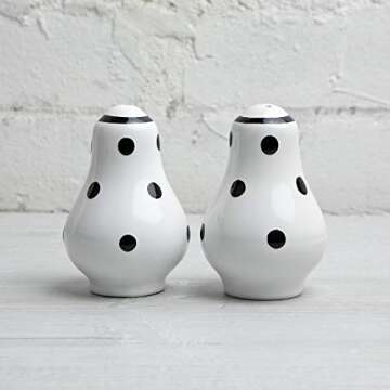 City to Cottage Ceramic Salt and Pepper Shakers Set, Salt Shaker, Salt and Pepper Set, Farmhouse Kit...