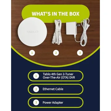 Tablo 4th Gen 2-Tuner Over-The-Air (OTA) DVR - Watch, Pause & Record Live TV, News, Sports & Movies in Your Home Over Wi-Fi - Pairs w/Any TV Antenna - 50+ Hrs Recording - No Subscriptions (Renewed)