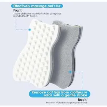 Mooncat Waterless Cat Shampoo and Brush Kit - No Rinse Foam Bath for Long Hair Cats - Grooming for Sensitive Skin, Detangling, Paraben-Free, pH Balanced - Licking Safe (5 oz)