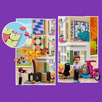 LEGO Friends Emma's Art School House Set 41711, Creative Arts & Crafts Toy with 3 Mini-Dolls, Accessories and DOTS Decor, Birthday Gift Idea for Kids 8-12 Years Old