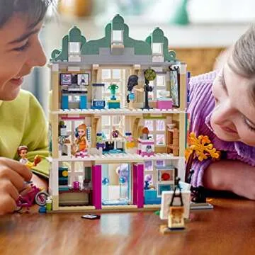 LEGO Friends Emma's Art School House Set 41711, Creative Arts & Crafts Toy with 3 Mini-Dolls, Accessories and DOTS Decor, Birthday Gift Idea for Kids 8-12 Years Old