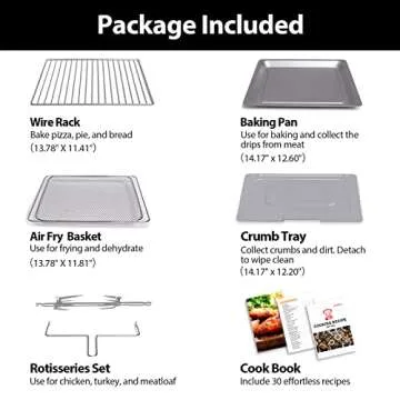 Beelicious 32QT Extra Large Air Fryer With Rotisserie