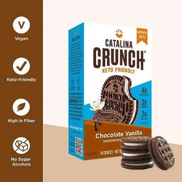 Healthy Catalina Crunch Chocolate Vanilla Cookies 2-Pack