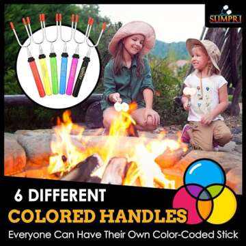 SUMPRI S'mores Sticks Set - Fun Marshmallow Roasting Skewers