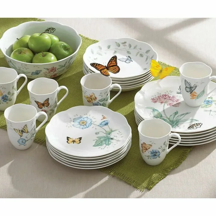 Elegant Lenox Butterfly Meadow Dinnerware Set