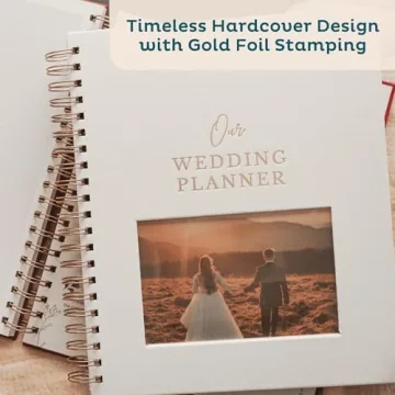 Linen Wedding Planner with Customizable Photo Window