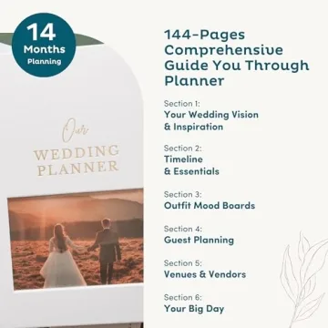 Linen Wedding Planner with Customizable Photo Window