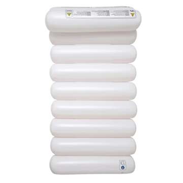 Sunnylife Inflatable Tube Lilo White, Luxury Lie-On Pool Float with Head Rest, Ideal for Pool and Ya...