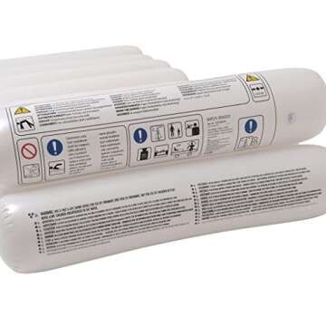 Sunnylife Inflatable Tube Lilo White, Luxury Lie-On Pool Float with Head Rest, Ideal for Pool and Yacht Parties