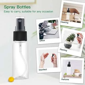 LISAPACK 12 Pack 1oz Mini Spray Bottles for Travel