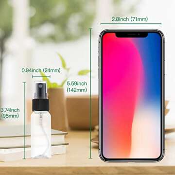 LISAPACK 12 Pack 1oz Mini Spray Bottles for Travel