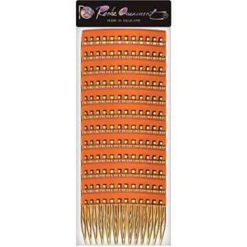 RC ROCHE ORNAMENT 12 Pcs Womens Girls Classic Side Slide Comb Premium Hair Accessory Pin Wide Teeth Solid Plastic Combs Bridal Pins Beauty Fashion Accessories, Medium Brown