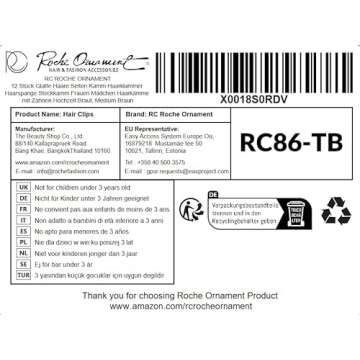 RC ROCHE ORNAMENT 12 Pcs Womens Girls Classic Side Slide Comb Premium Hair Accessory Pin Wide Teeth Solid Plastic Combs Bridal Pins Beauty Fashion Accessories, Medium Brown