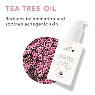 Natural Tea Tree & Willow Acne Treatment Toner - 4 Fl Oz