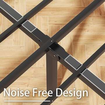 Fluest Queen Bed Frame with Headboard and Footboard, with Under Bed Storage, All-Metal Support System, No Box Spring Needed, Easy Assembly,Rustic Brown