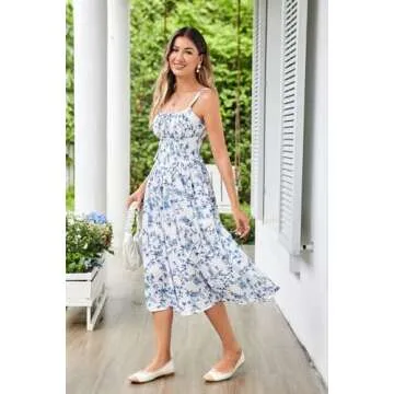 Trendy Floral Sun Dress for Women - Flowy Style