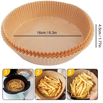 Air Fryer Paper Liners 100pcs Non-Stick Disposable Liners