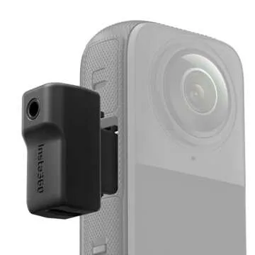 CYNOVA Insta 360 X4 Mic Adapter for insta360 X4 Accessories, External Microphones Type-C and 3.5mm Audio Ports Compatible with Insta 360 X4 Mic Adapter