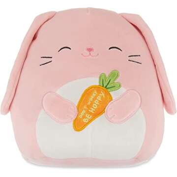 Ultra-Soft Squishmallows Bop The Bunny Easter Plush Toy - 8" Cuddly Companion
