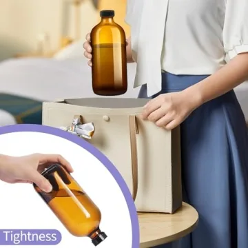 Sietpoek 9 Pack Amber Glass Spray Bottles for DIY