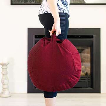 Seat Of Your Soul Meditation Cushion – Adjustable Organic Yoga Pillow in 10 Colors