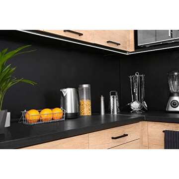 118"x17.7" Black Peel and Stick Wallpaper Black Contact Paper Decorative Self Adhesive Wallpaper Waterproof Removable Wallpaper Contact Paper for Wall Covering Countertop Vinyl Roll