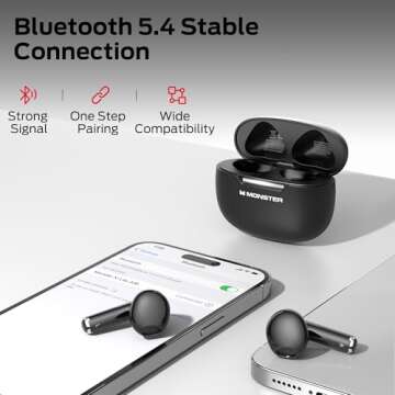Monster N-Lite 208 Bluetooth Earbuds with 30H Playtime