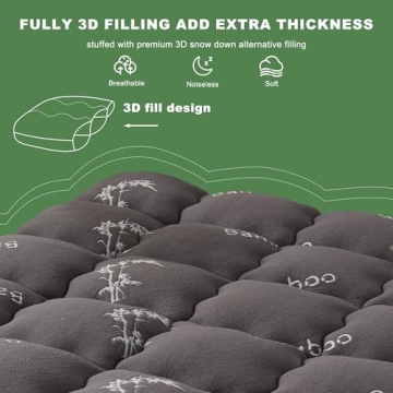 King Mattress Topper - Comfort with Bamboo Viscose