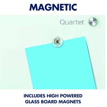 Quartet Whiteboard, Glass Dry Erase Board, Magnetic, 6' x 4', Infinity Frameless Mounting, White Surface, Accessory Tray, 1 Dry Erase Marker and 2 Glass Board Magnets (G7248W)