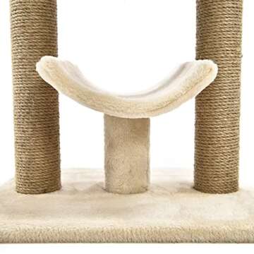 Amazon Basics - Top Platform Cat Tree With Scratching Post - 18 x 14 x 22 Inches, Indoor, Beige