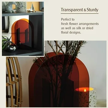 Stylish Acrylic Arch Shape Vase for Home and Events