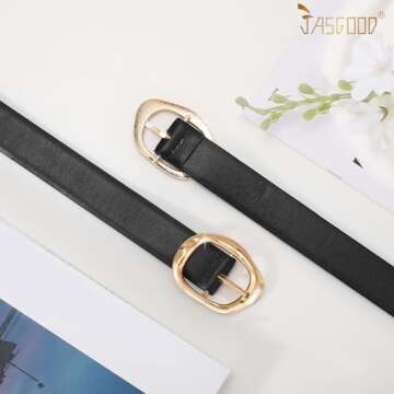 Trendy JASGOOD Women Leather Belt for Casual Fashion and Style