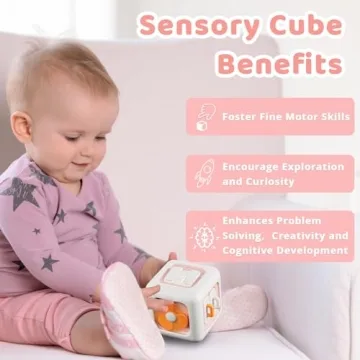 Montessori Busy Cube Toys for Baby Girl - 1 Year