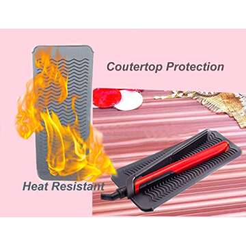 Heat Resistant Silicone Mat Pouch for Hair Styling Tools
