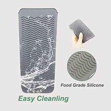 Heat Resistant Silicone Mat Pouch for Hair Styling Tools