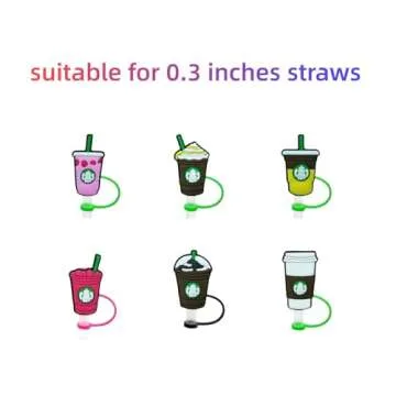 Cute Silicone Straw Covers for Stanley Cups - 6Pcs