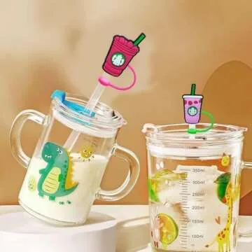 Cute Silicone Straw Covers for Stanley Cups - 6Pcs